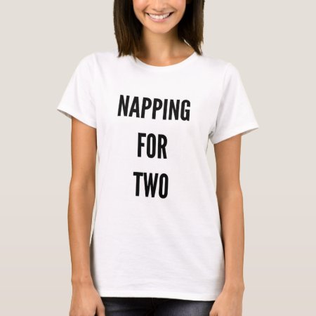 Christmas Maternity Pregnant Napping For Two T-shirt