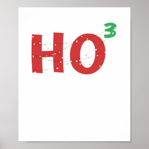 Christmas Math Nerd HOHOHO Christmas Lights Poster