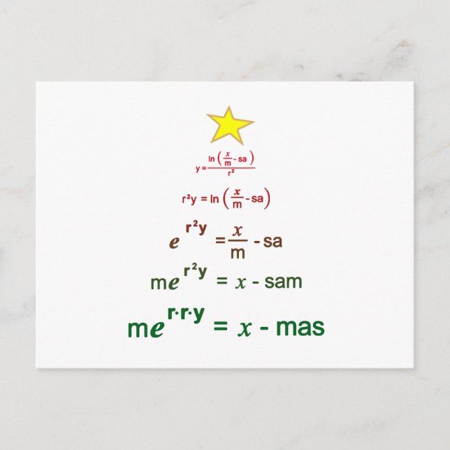 Christmas Math Postcard (Front)