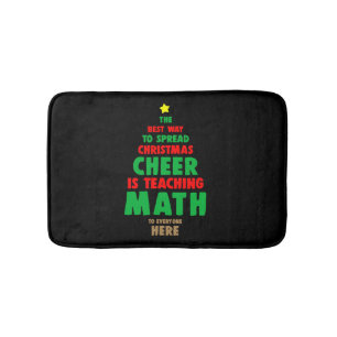 Christmas Math Teacher Bath Mat