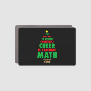 Christmas Math Teacher Car Magnet
