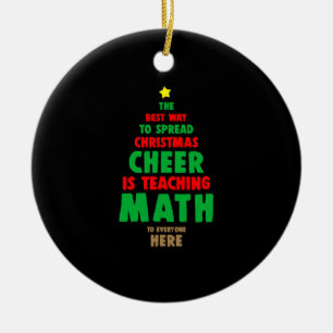 Christmas Math Teacher Ceramic Ornament