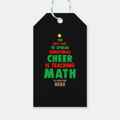 Christmas Math Teacher Gift Tags