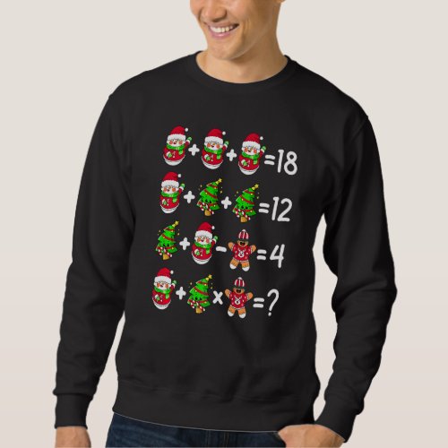 Christmas Math Teacher Operations Quiz Tree Cookie Sweatshirt