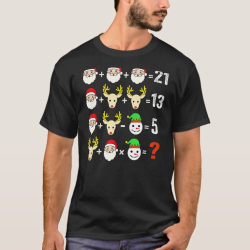 Christmas Math Teacher  Women Men Funny Christmas  T_Shirt