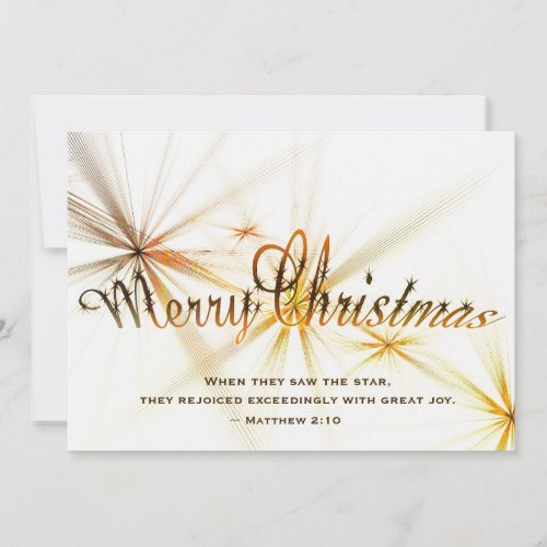 Christmas Matthew 210 Modern Star Design Flat Holiday Card