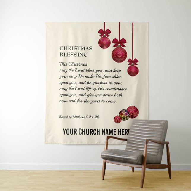 Christmas MAY THE LORD BLESS YOU Church Tapestry (In Situ)