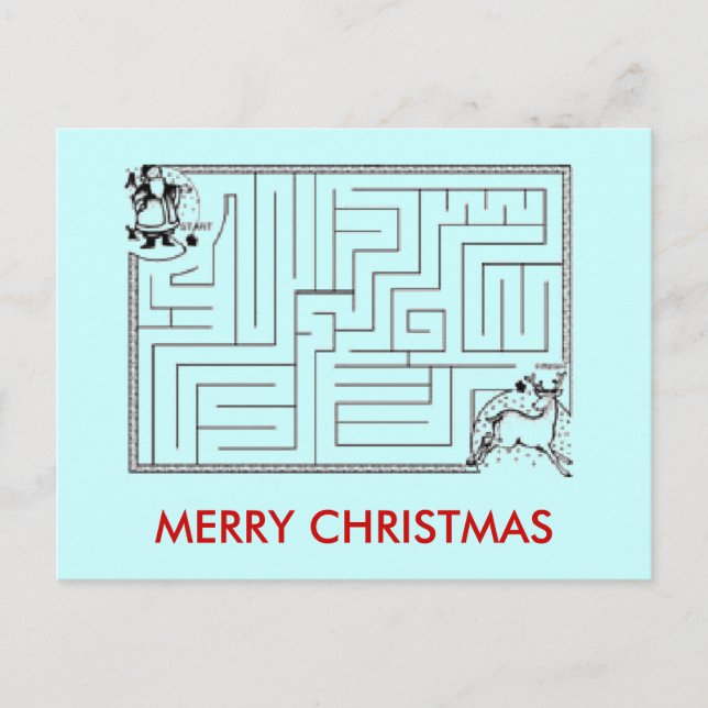 Christmas Maze Postcard (Front)