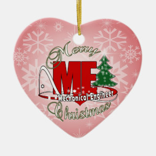 CHRISTMAS ME MECHANICAL ENGINEER CERAMIC ORNAMENT
