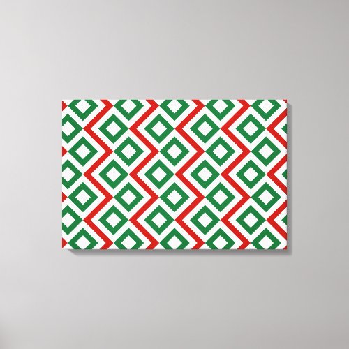 Christmas Meander Canvas Print