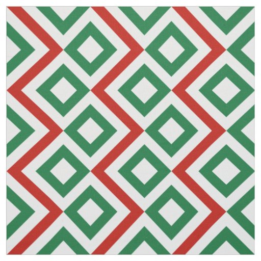 Christmas Meander Geometric Pattern Fabric