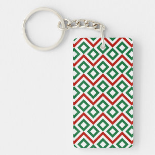 Christmas Meander Keychain