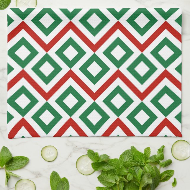 Christmas Meander Kitchen Towel (Folded)