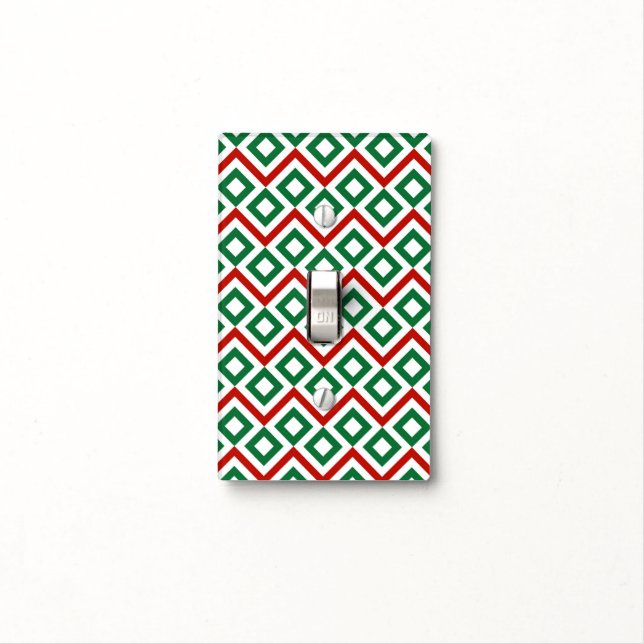 Christmas Meander Light Switch Cover (In Situ)