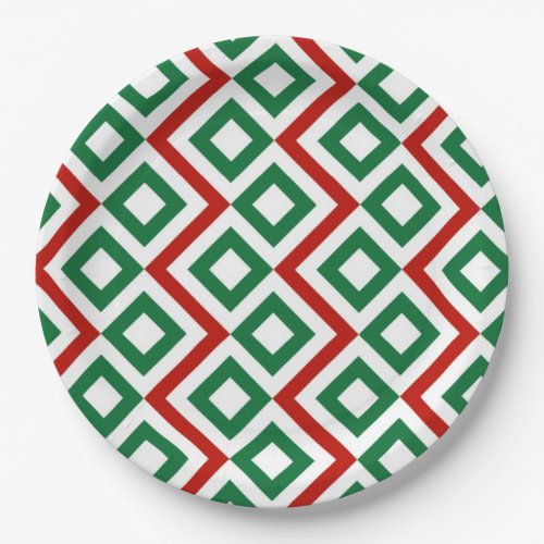 Christmas Meander Paper Plates