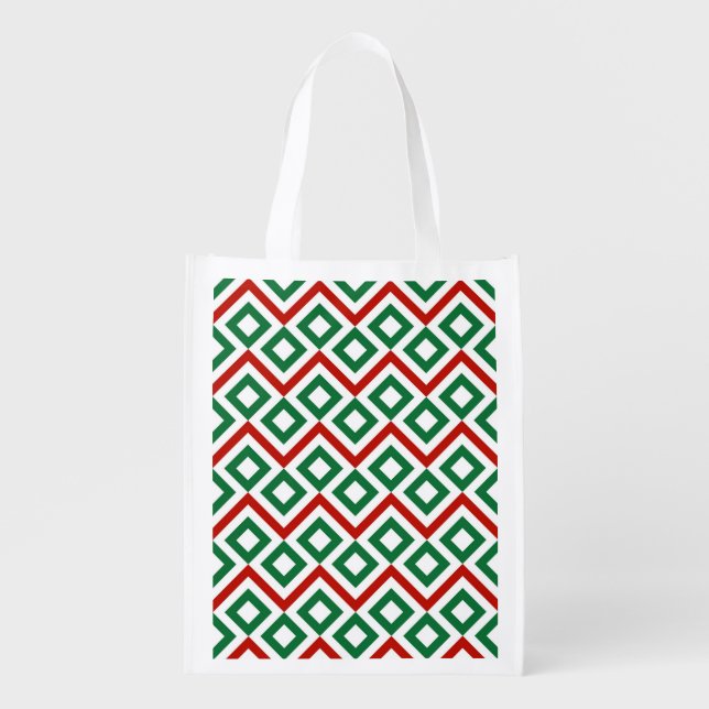 Christmas Meander Reusable Grocery Bag (Front)