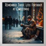 CHRISTMAS MEANING PICTURE REMEMBER THE POOR POSTER