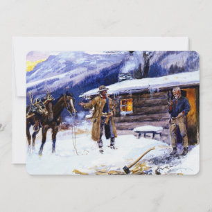 “Christmas Meat” by Charles M Russell Invitation