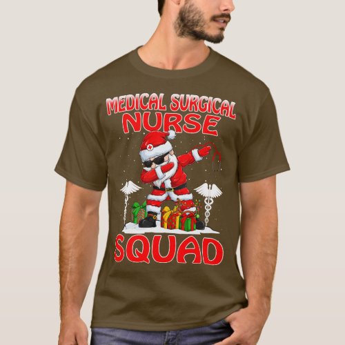 Christmas Medical Surgical Nurse Squad Reindeer Pa T_Shirt