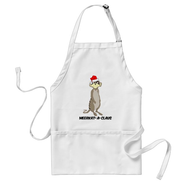 Christmas meerkat adult apron (Front)