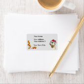 Christmas Meerkat Customizable Address Labels (Insitu)