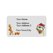 Christmas Meerkat Customizable Address Labels (Front)