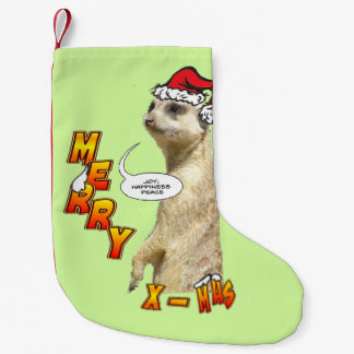 Christmas Meerkat Customizable Stocking