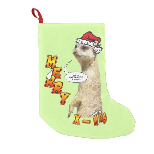 Christmas Meerkat Customizable Stocking