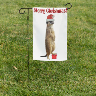 Christmas Meerkat Garden Flag
