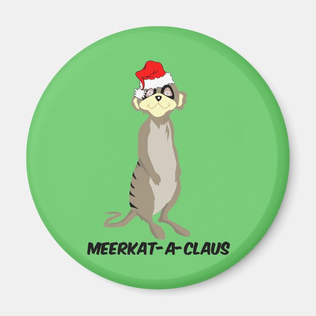 Christmas meerkat magnet (Front)