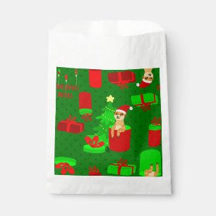 christmas meerkat santa funny mongoose favor bag