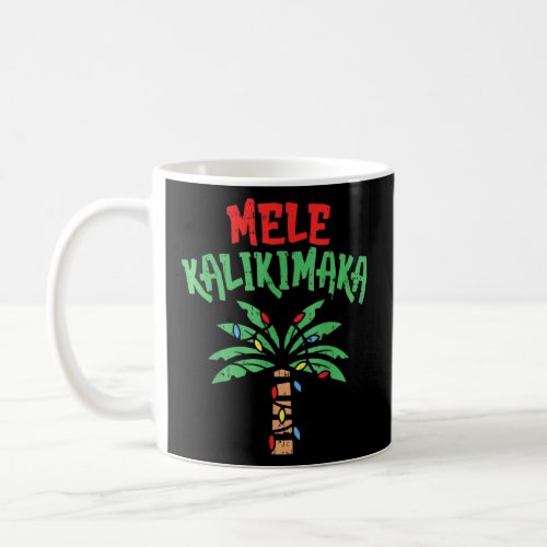 Christmas Mele Kalikimaka Palm Tree Hawaiian Light Coffee Mug