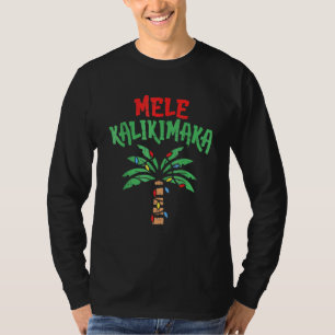 Christmas Mele Kalikimaka Palm Tree Hawaiian Light T-Shirt