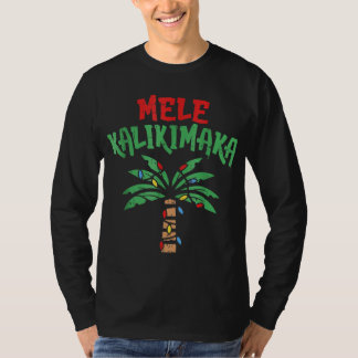 Christmas Mele Kalikimaka Palm Tree Hawaiian Light T-Shirt