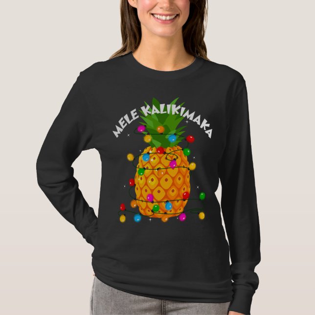 Christmas Mele Kalikimaka Pineapple Lover Hawaii X T-Shirt (Front)