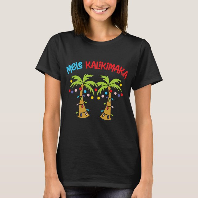 Christmas Mele Kalikimaka Santa Hawaii  T-Shirt (Front)