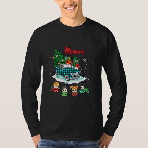 Christmas Memere Christmas Tree Green Truck Cute  T_Shirt