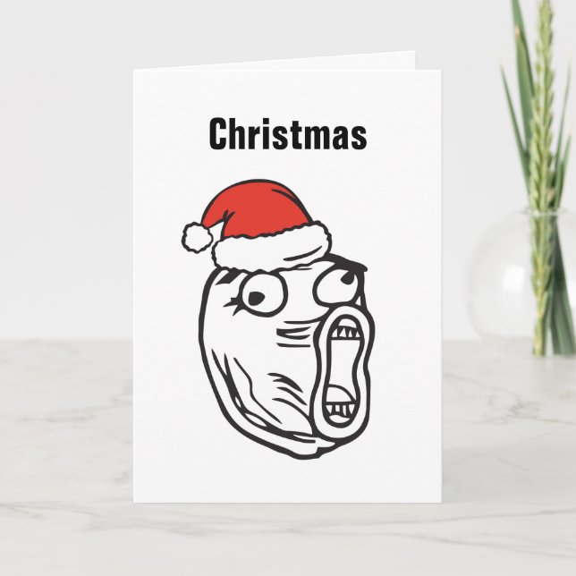 Christmas Memes Troll Le Me Troll Custom EDITABLE Holiday Card (Front)