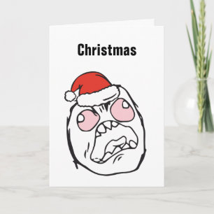 Christmas Memes Troll Mad PinkEyes Custom EDITABLE Holiday Card