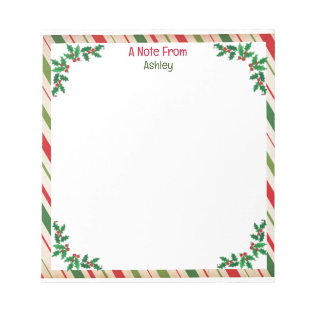Christmas Memo Pads  (Front)