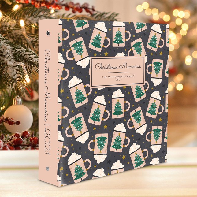 Christmas Memories Cozy Hot Cocoa Mug Pattern 3 Ring Binder (Creator Uploaded)