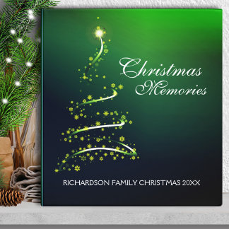 Christmas Memories Green 3 Ring Binder