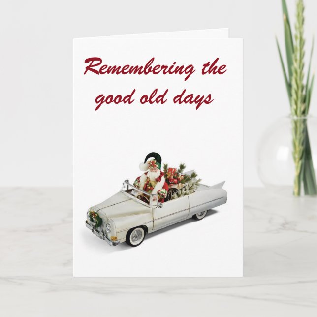 CHRISTMAS MEMORIES OLD DAYS & GOOD FRIENDS HOLIDAY CARD (Front)
