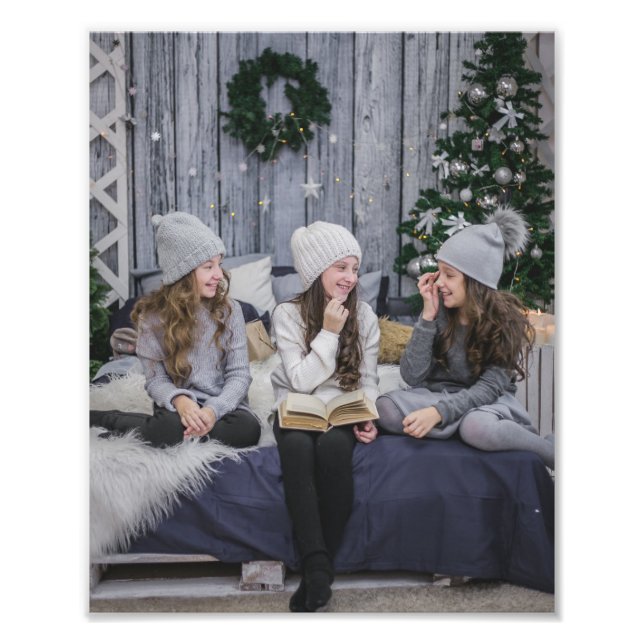 Christmas Memories Personalize Template 8 x 10 Pho Photo Print (Front)