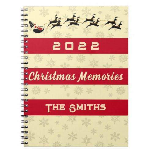 Christmas Memories Personalized Family Keepsake Notebook