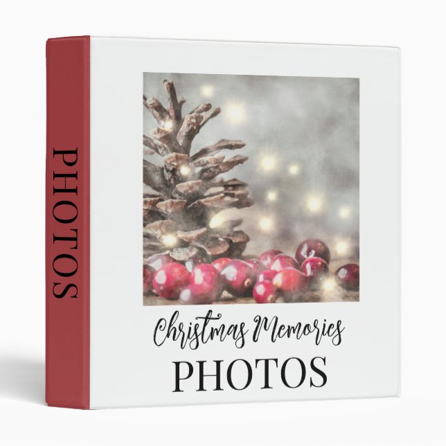 Christmas Memories Photo 3 Ring Binder (Front/Spine)