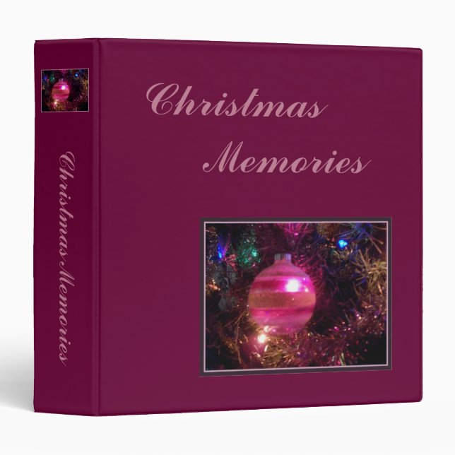 'Christmas Memories' Photo Album/Scrapbook Binder (Front/Spine)