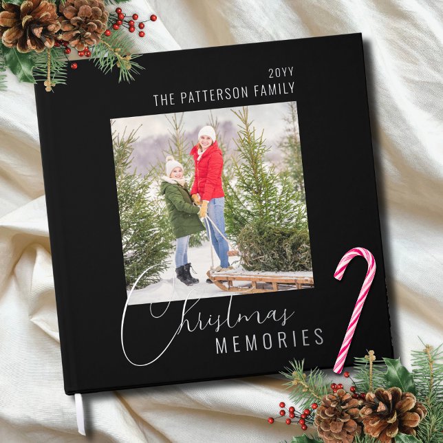 Christmas Memories Real Foil Family Photo Foil Guest Book (Creator Uploaded)