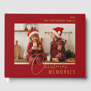 Christmas Memories Real Foil Family Photo Foil Guest Book