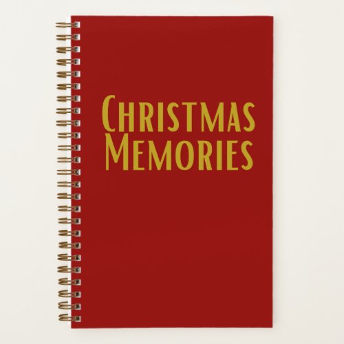 Christmas Memories Red  Gold Christmas Journal